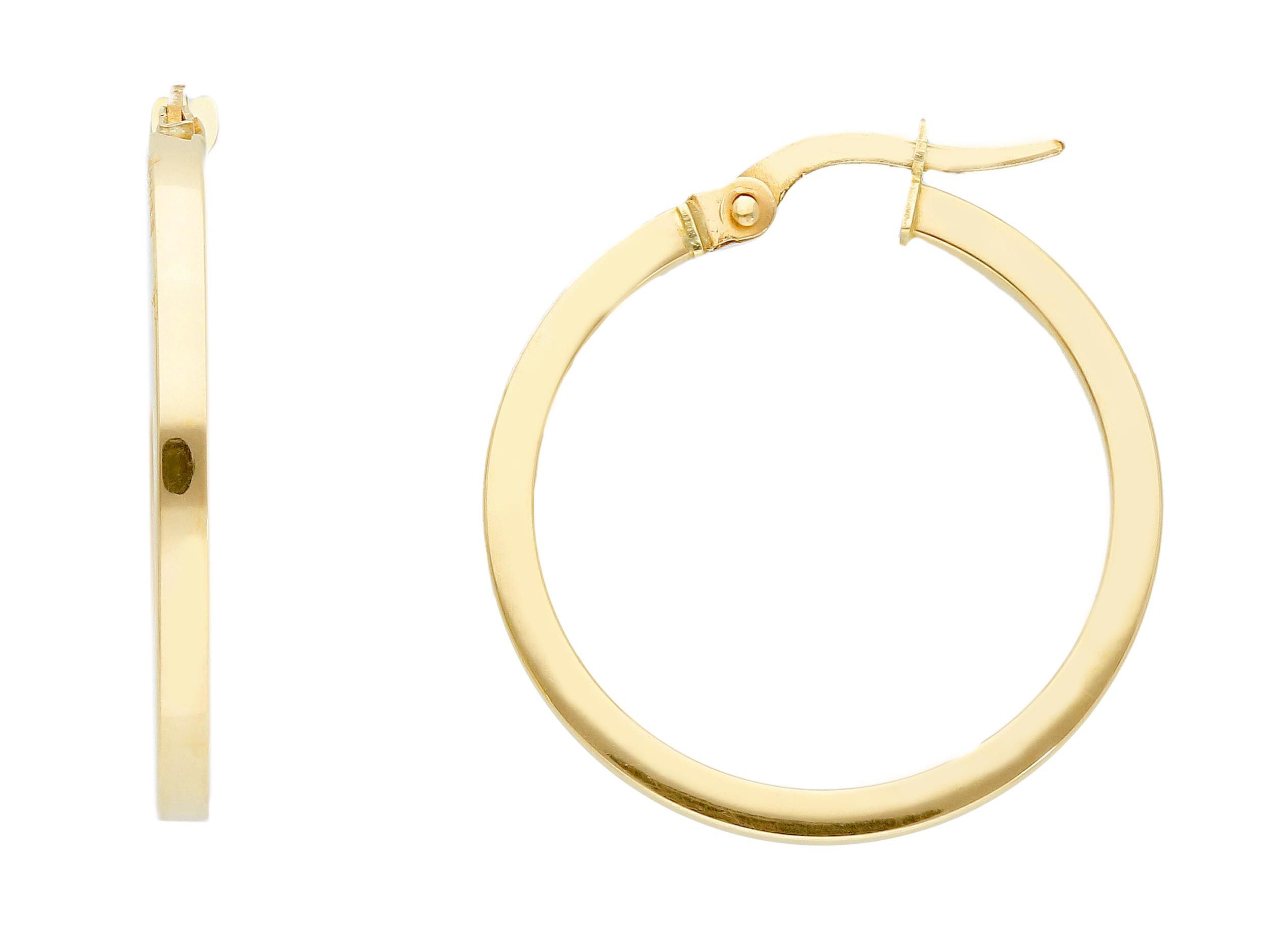 Golden hoop earrings 14k (code S228352)